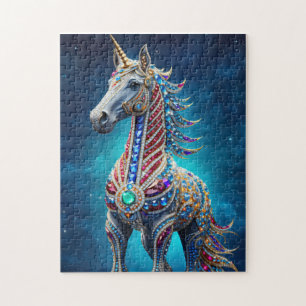 Jeweled Unicorn Jigsaw Puzzle