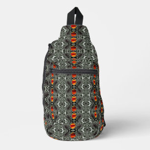 Jewelled Abstract Zebra Print Cut Sew Bag