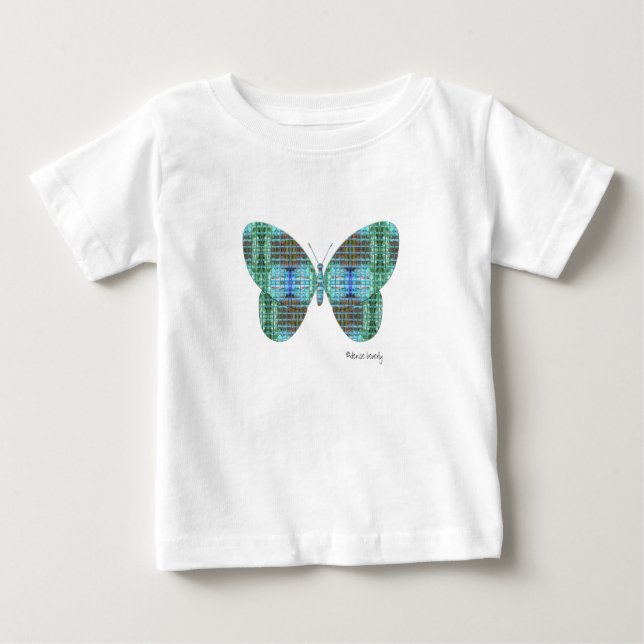 Jewelled Butterfly glass effect Baby T-Shirt (Front)