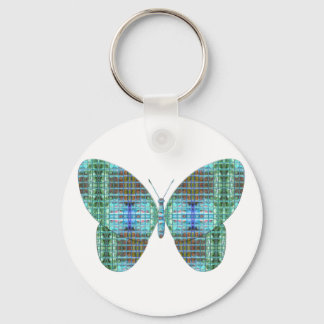 Jewelled Butterfly glass effect Key Ring