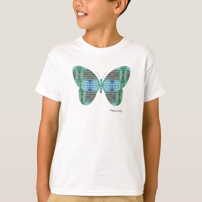 Jewelled Butterfly glass effect T-Shirt (Front)
