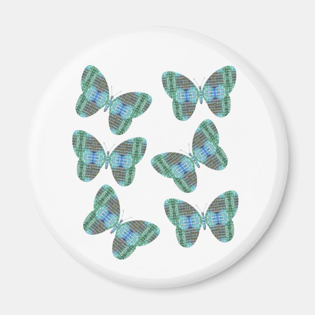 Jewelled Butterfly illustration Magnet (Front)