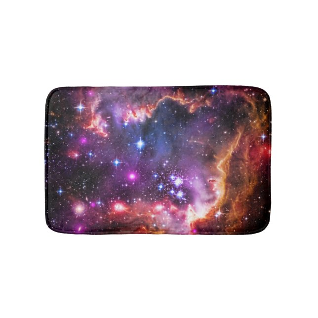 Jewelled dazzling starry space picture, smc bath mat (Front)
