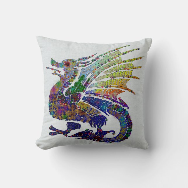 Jewelled Dragon Cushion (Front)
