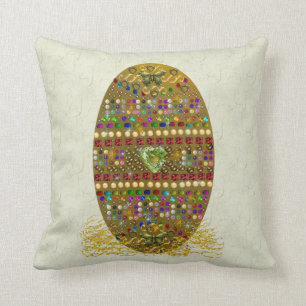 Jewelled Easter Egg Cushion