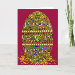 Jewelled Easter Egg Holiday Card