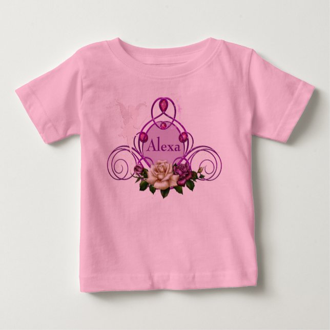 Jewelled Fairy Frame Pink Baby Tutu Bodysuit (Front)