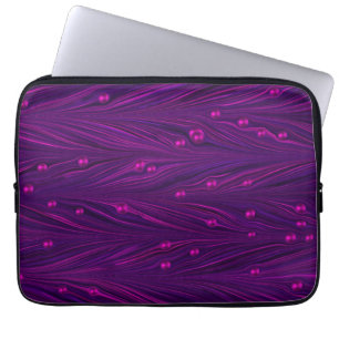 Jewelled Hot Pink Purple Pearls Laptop Sleeve