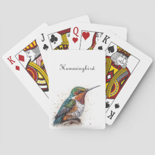 Jewelled Hummingbird Serenade, custom Playing Cards