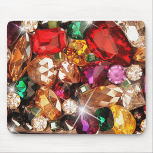 Jewelled Jewels Sparkle Gems Colour Mouse Pad