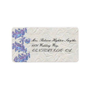 Jewelled Lavender Leaves Wedding Label