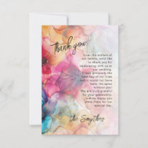 Jewelled Luxe Pinks Purples Glamour Thankyou Card