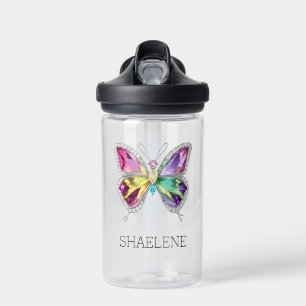 Jewelled Rainbow Crystal Butterfly Water Bottle