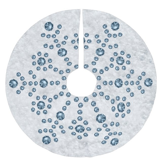Jewelled Snowflake Tree Skirt (Front)