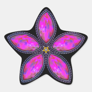 Jewelled Star - Magenta Sticker