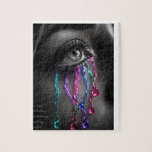 Jewelled Tears Gothic Eye Art Puzzle