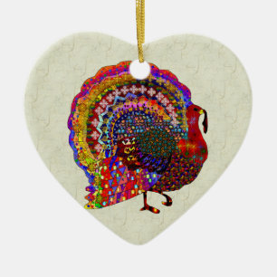 Jewelled Turkey Ceramic Ornament