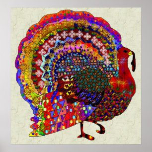 Jewelled Turkey Poster