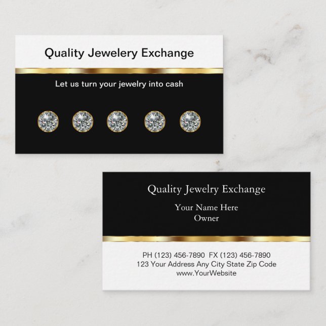 Jeweller Business Cards (Front/Back)