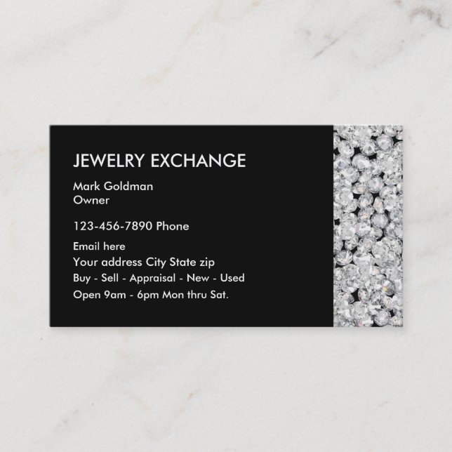 Jeweller Business Cards (Front)