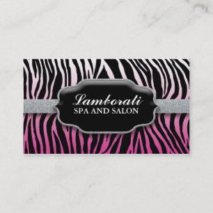 Jeweller Jewellery Zebra Print Diamond Pink Business Card