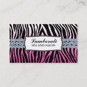 Jeweller Jewellery Zebra Print Diamond Sparkle Business Card