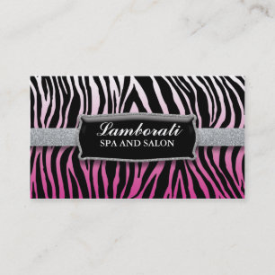 Jeweller Jewellery Zebra Print Diamond Sparkle Business Card