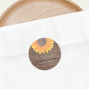 Jeweller's Sunflower Barn Wood Classic Round Sticker