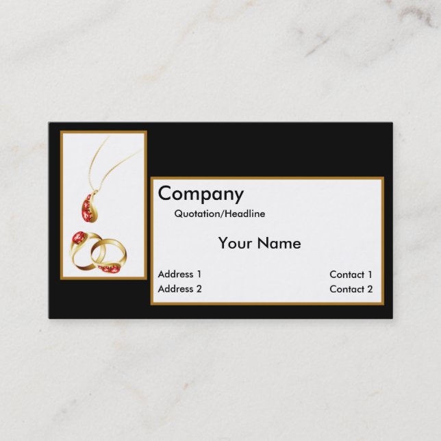 Jewellery #3 Business Card (Front)