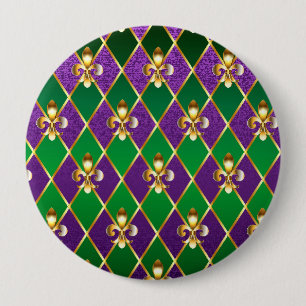 Jewellery Background Mardi Gras 10 Cm Round Badge