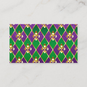 Jewellery Background Mardi Gras Appointment Card