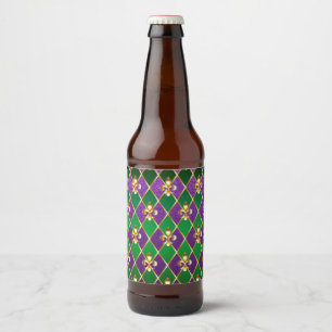 Jewellery Background Mardi Gras Beer Bottle Label