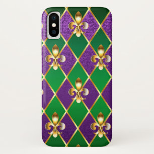 Jewellery Background Mardi Gras iPhone X Case