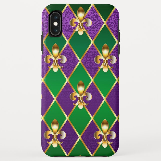 Jewellery Background Mardi Gras Case-Mate iPhone Case (Back)