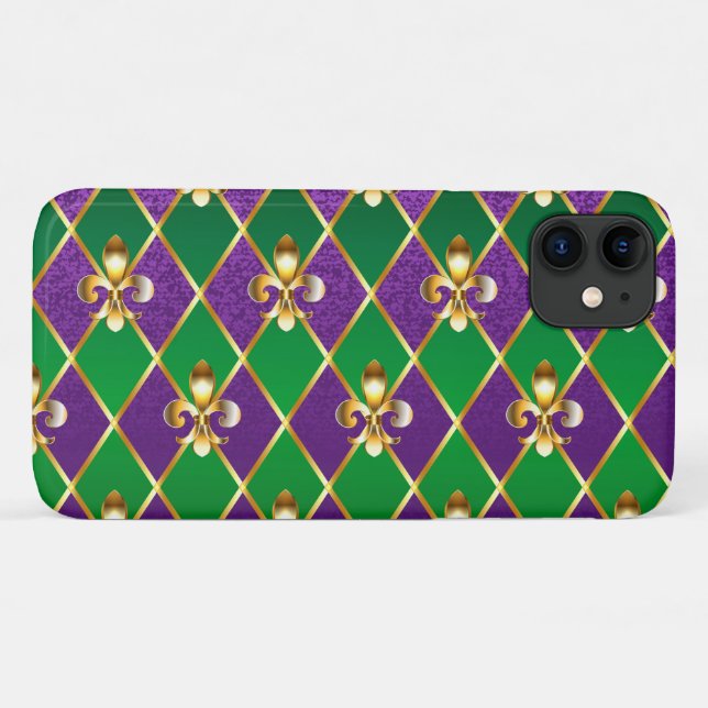 Jewellery Background Mardi Gras Case-Mate iPhone Case (Back (Horizontal))