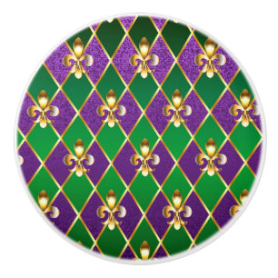 Jewellery Background Mardi Gras Ceramic Knob