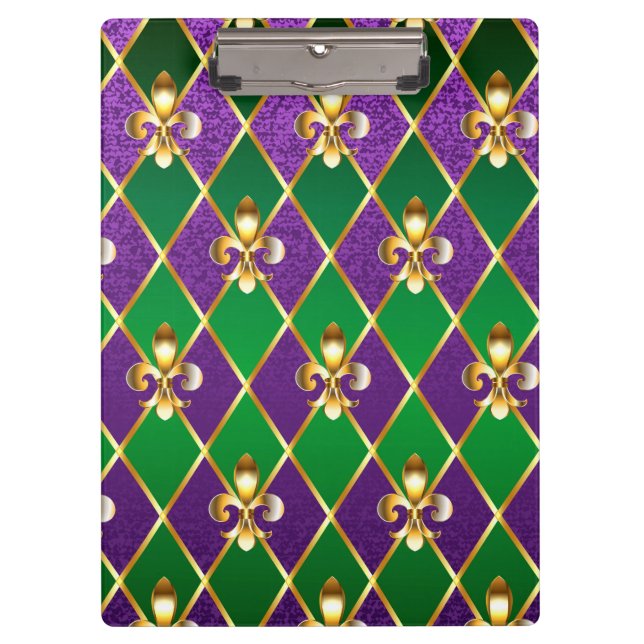 Jewellery Background Mardi Gras Clipboard (Front)