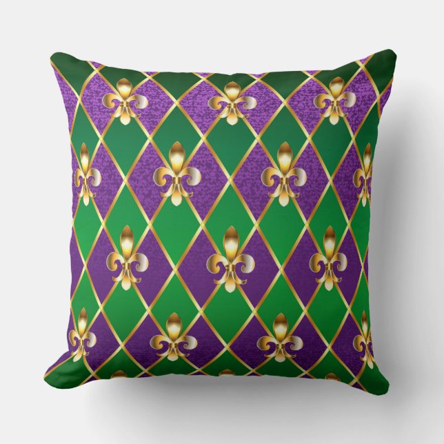 Jewellery Background Mardi Gras Cushion (Front)