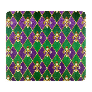Jewellery Background Mardi Gras Cutting Board