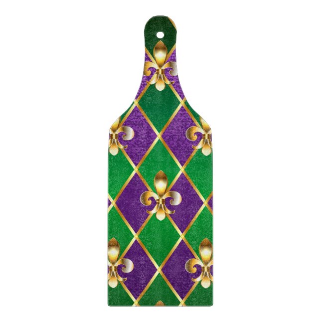 Jewellery Background Mardi Gras Cutting Board (Front)
