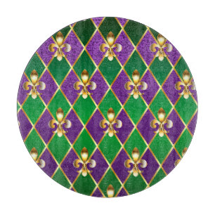 Jewellery Background Mardi Gras Cutting Board