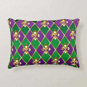 Jewellery Background Mardi Gras Decorative Cushion