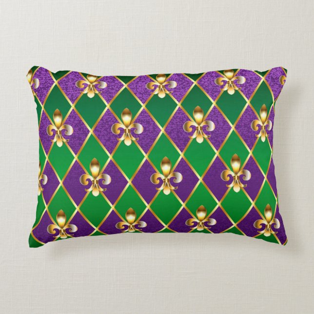 Jewellery Background Mardi Gras Decorative Cushion (Front)