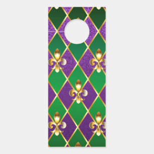 Jewellery Background Mardi Gras Door Hanger