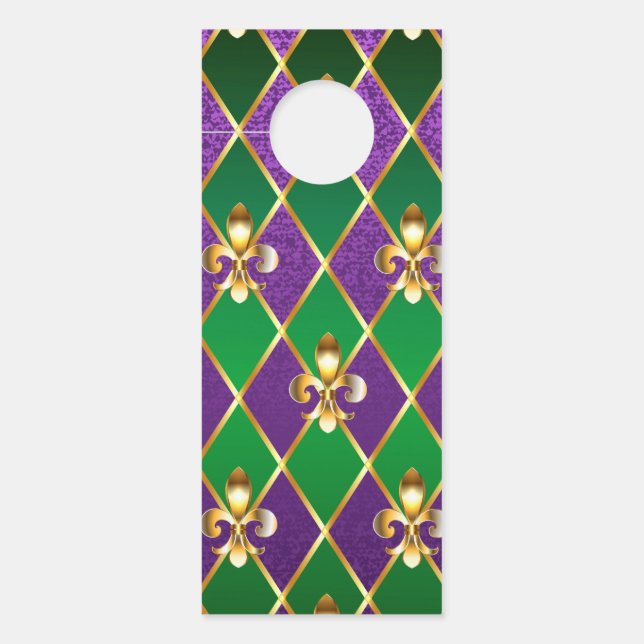 Jewellery Background Mardi Gras Door Hanger (Front)