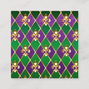Jewellery Background Mardi Gras Enclosure Card