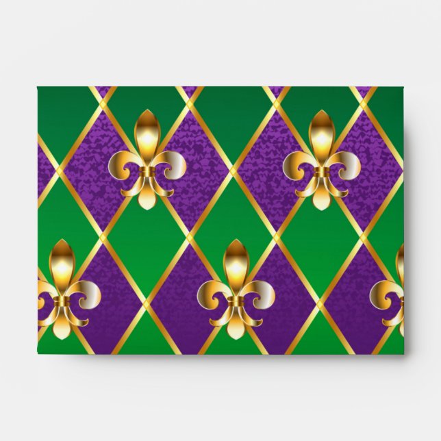 Jewellery Background Mardi Gras Envelope (Front)