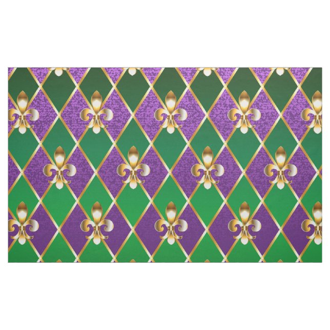 Jewellery Background Mardi Gras Fabric (Yard)