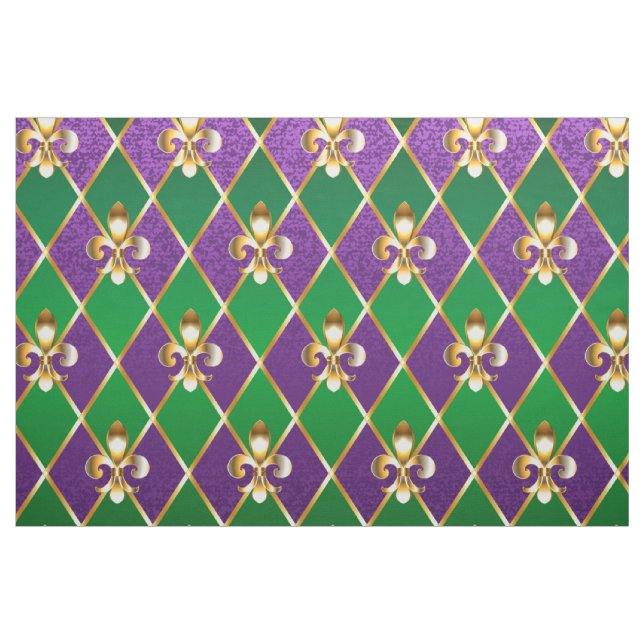 Jewellery Background Mardi Gras Fabric (Yard)