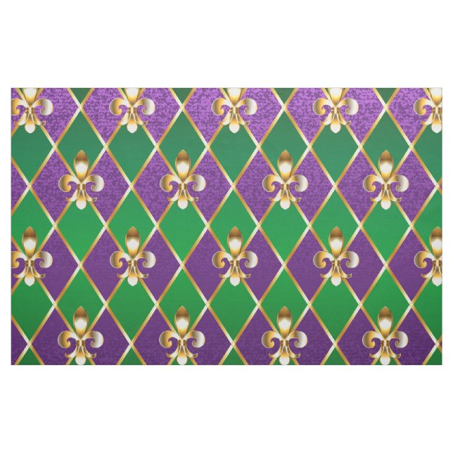 Jewellery Background Mardi Gras Fabric (Yard)